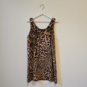 Leopard Print Sleeveless Dress